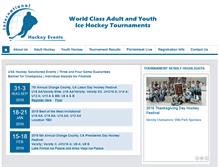 Tablet Screenshot of internationalhockeyevents.com
